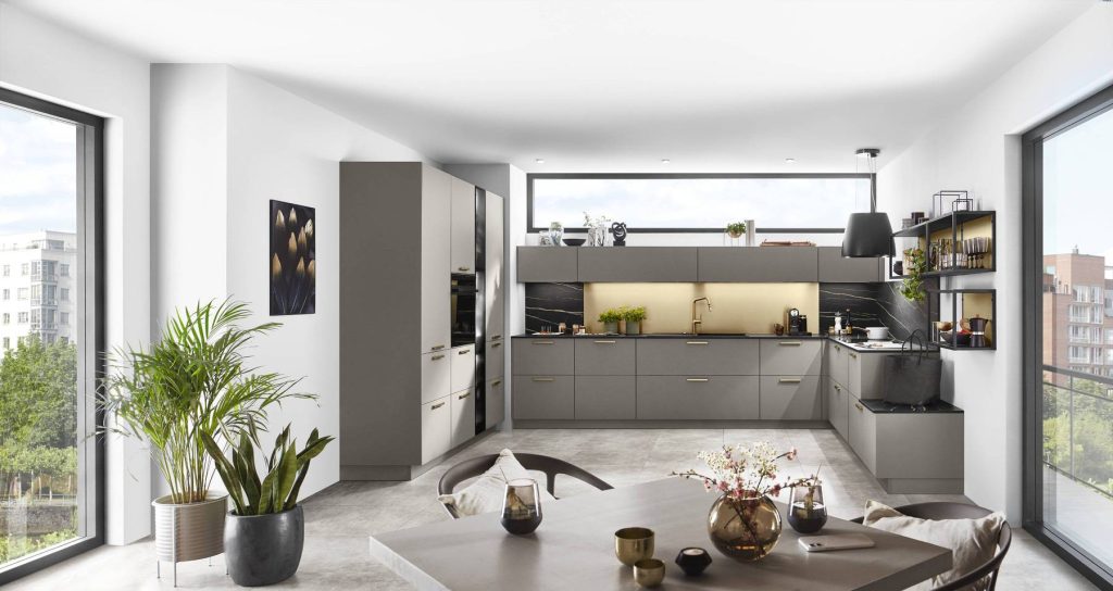 Nobilia Compact Grey Kitchen | German Kitchen Outlet Chester, Chester