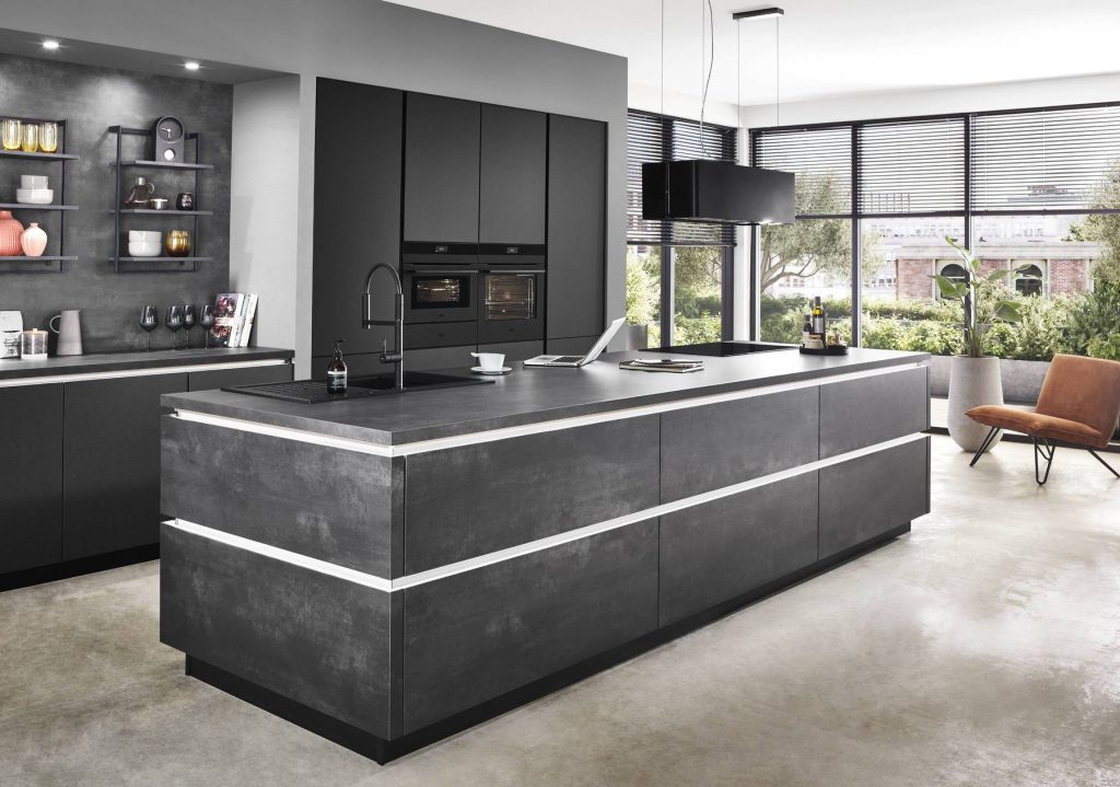 Nobilia Dark Grey Handleless Kitchen 1 | German Kitchen Outlet Chester, Chester