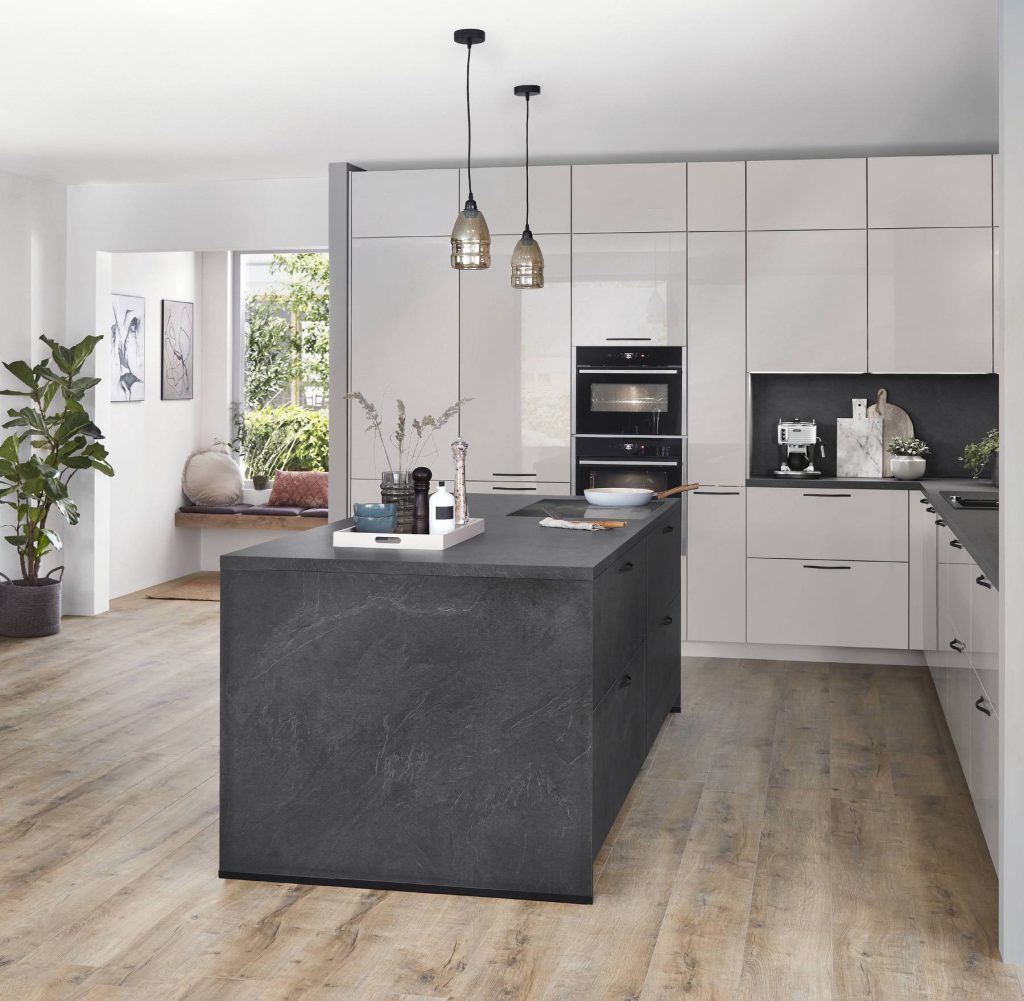 Nobilia Gloss Kitchen With Ceramic Island | German Kitchen Outlet Chester, Chester