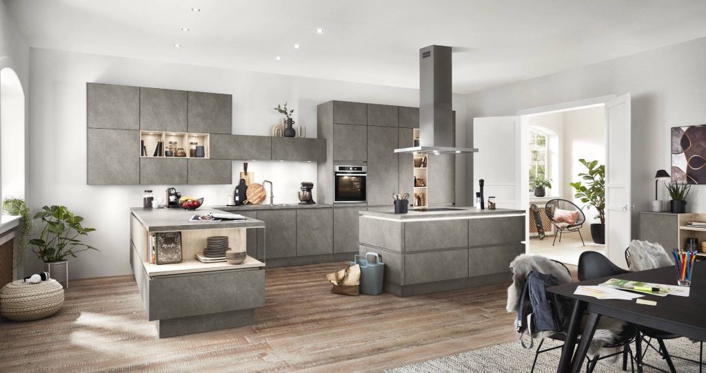Nobilia Grey Concrete Kitchen | German Kitchen Outlet Chester, Chester