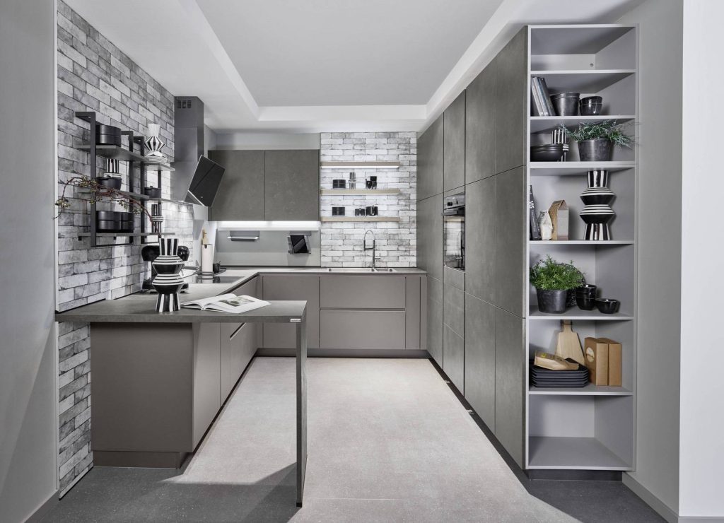 Nobilia Grey Stone Compact Kitchen | German Kitchen Outlet Chester, Chester