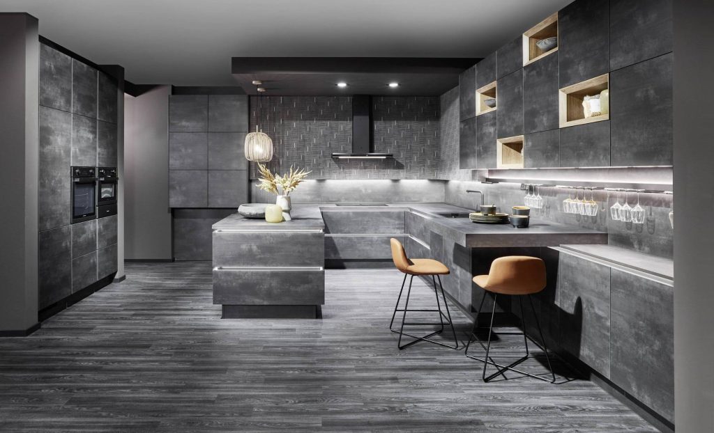 Nobilia Grey Stone Modern Kitchen | German Kitchen Outlet Chester, Chester