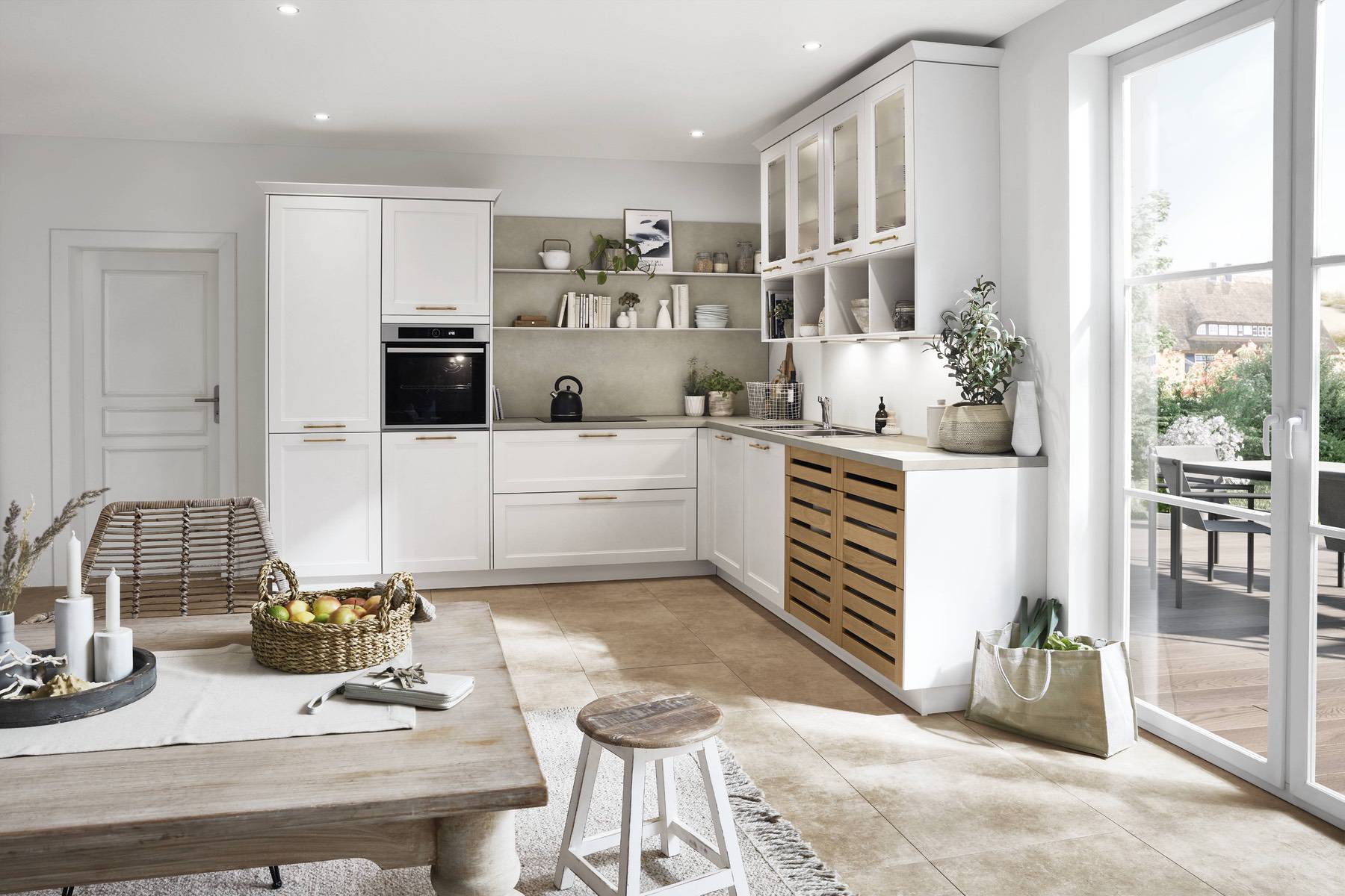 Nobilia Light Shaker Kitchen L Shape | German Kitchen Outlet Chester, Chester