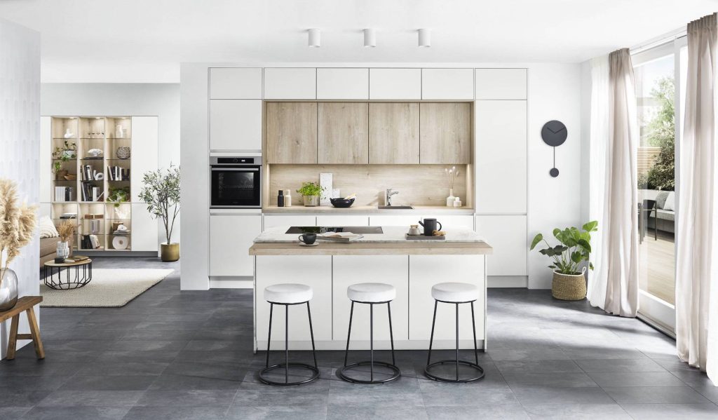 Nobilia Handleless Island Kitchen Light 2 | German Kitchen Outlet Chester, Chester