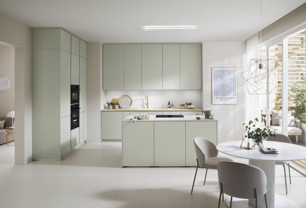 Nobilia Pastel Light Island Kitchen 1 | German Kitchen Outlet Chester, Chester