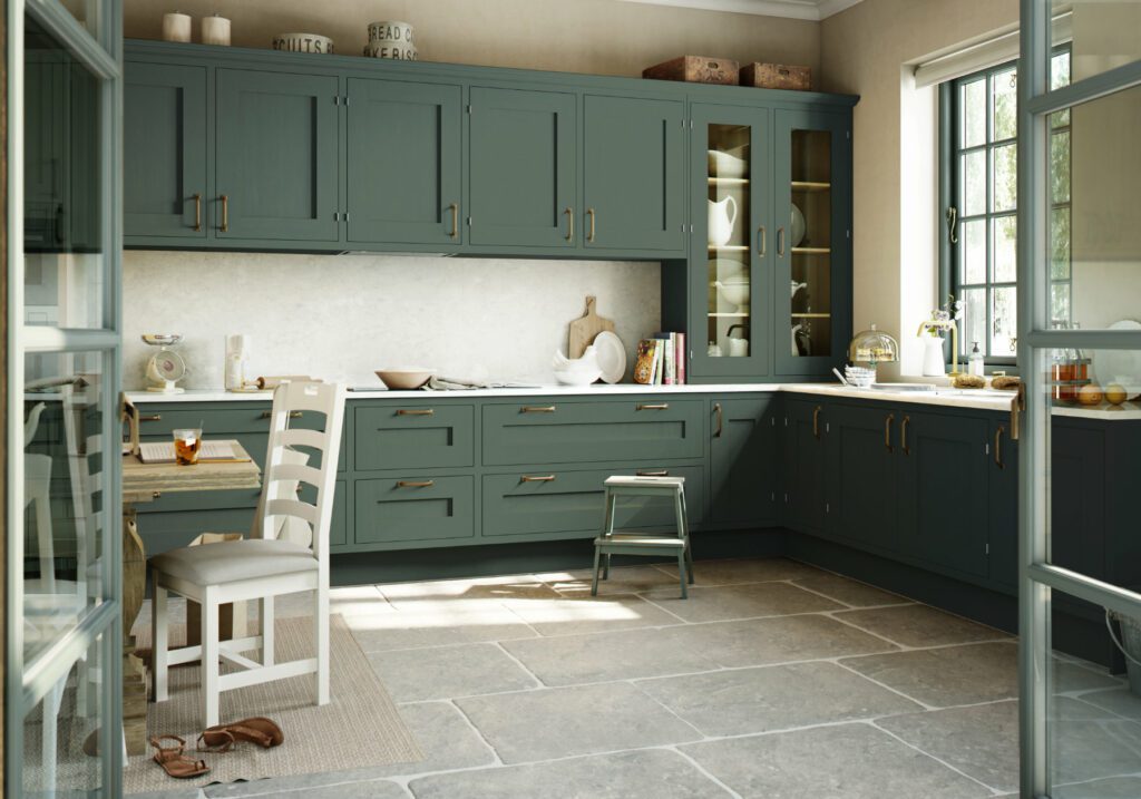 Manor Interiors Green Shaker Kitchen | Totally Kitchens, Southampton