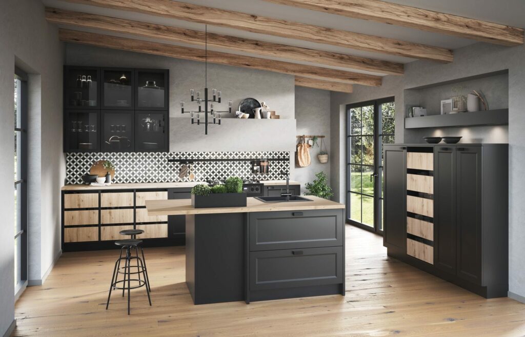 Dark Shaker Kitchen With Island | Coleroberts, Loughborough
