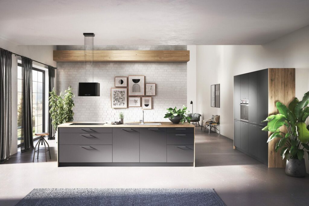 Grey Matt Kitchen With Island | Coleroberts, Loughborough