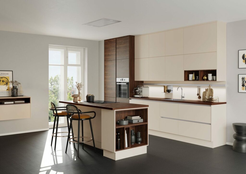 Handleless Matt Wood Kitchen | Coleroberts, Loughborough