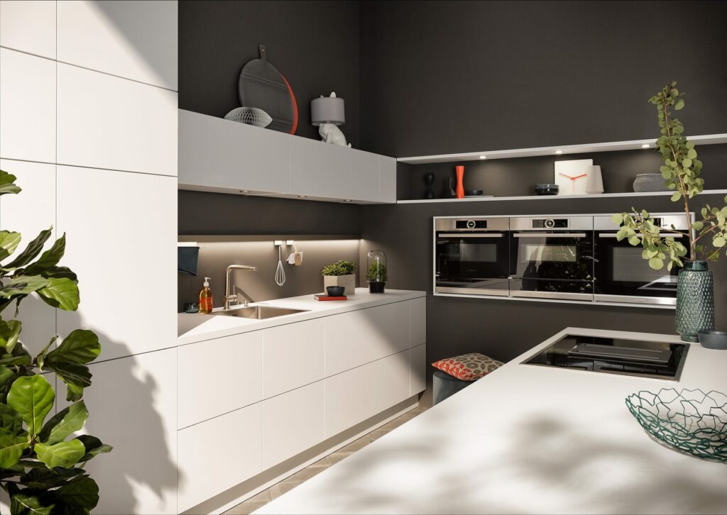 Matt White Handleless Kitchen | Coleroberts, Loughborough