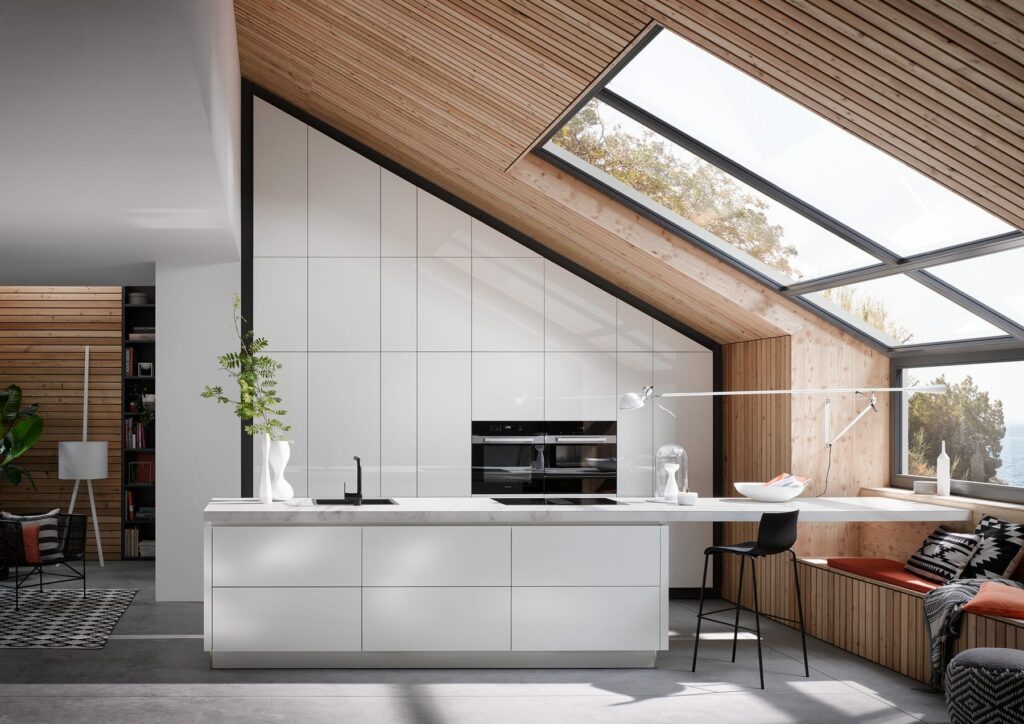 White Gloss Handleless Kitchen | Coleroberts, Loughborough