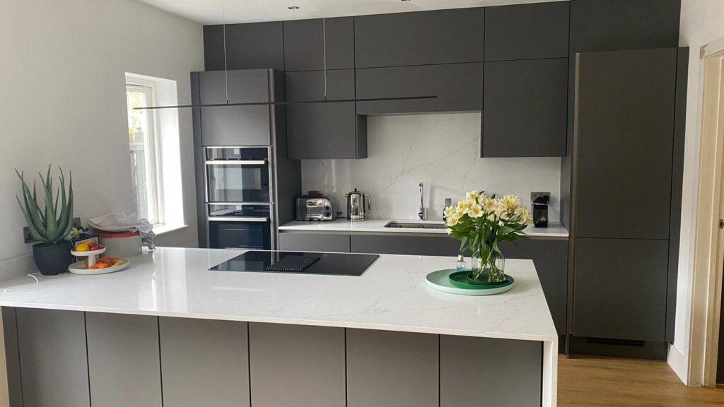 Nobilia Touch Slate Grey Worktops Avalanche Quartz 1 | Nobilia German Kitchens by Square, Sheffield