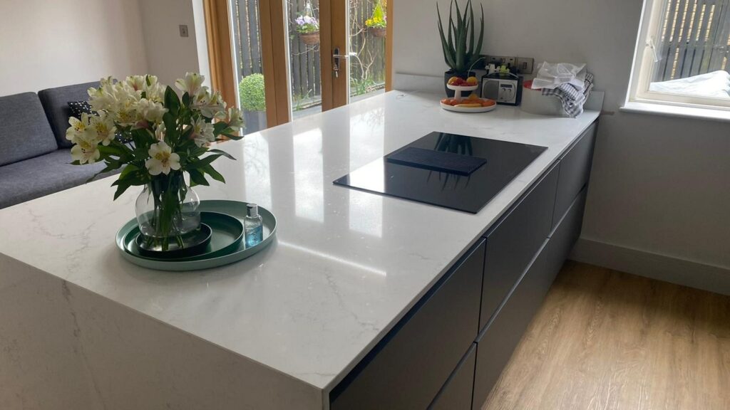 Nobilia Touch Slate Grey Worktops Avalanche Quartz 4 | Nobilia German Kitchens by Square, Sheffield