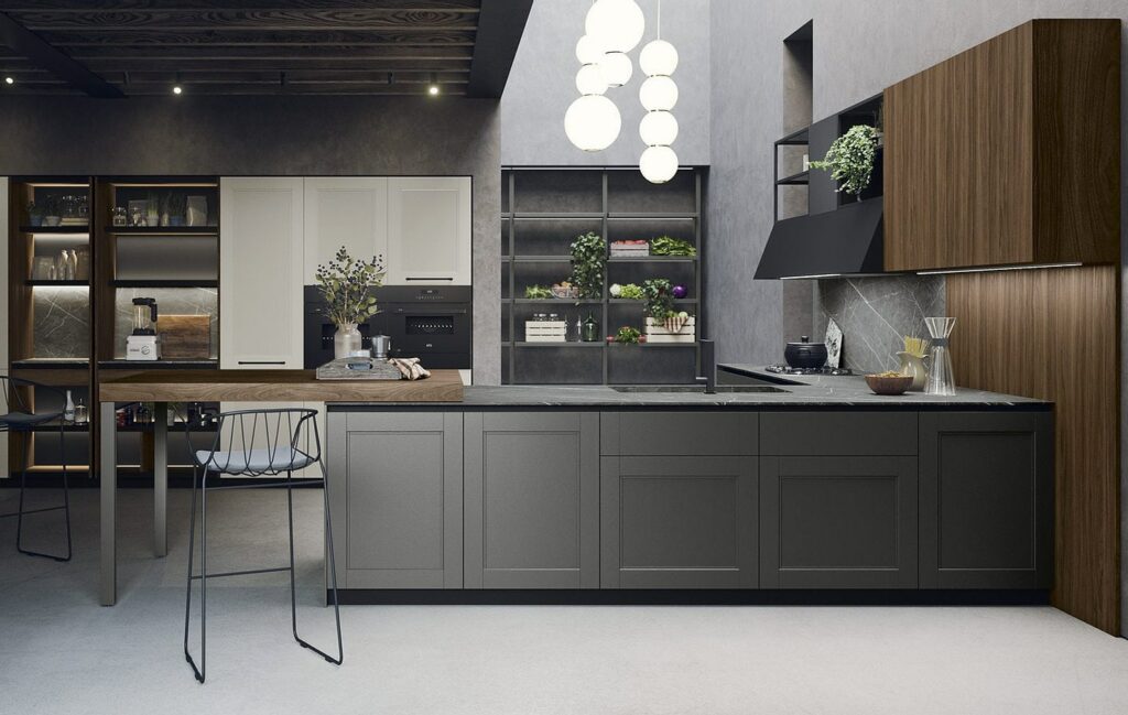 Miton Grey Shaker U Shaped Kitchen 1 | Square Kitchens at Ponsford, Sheffield