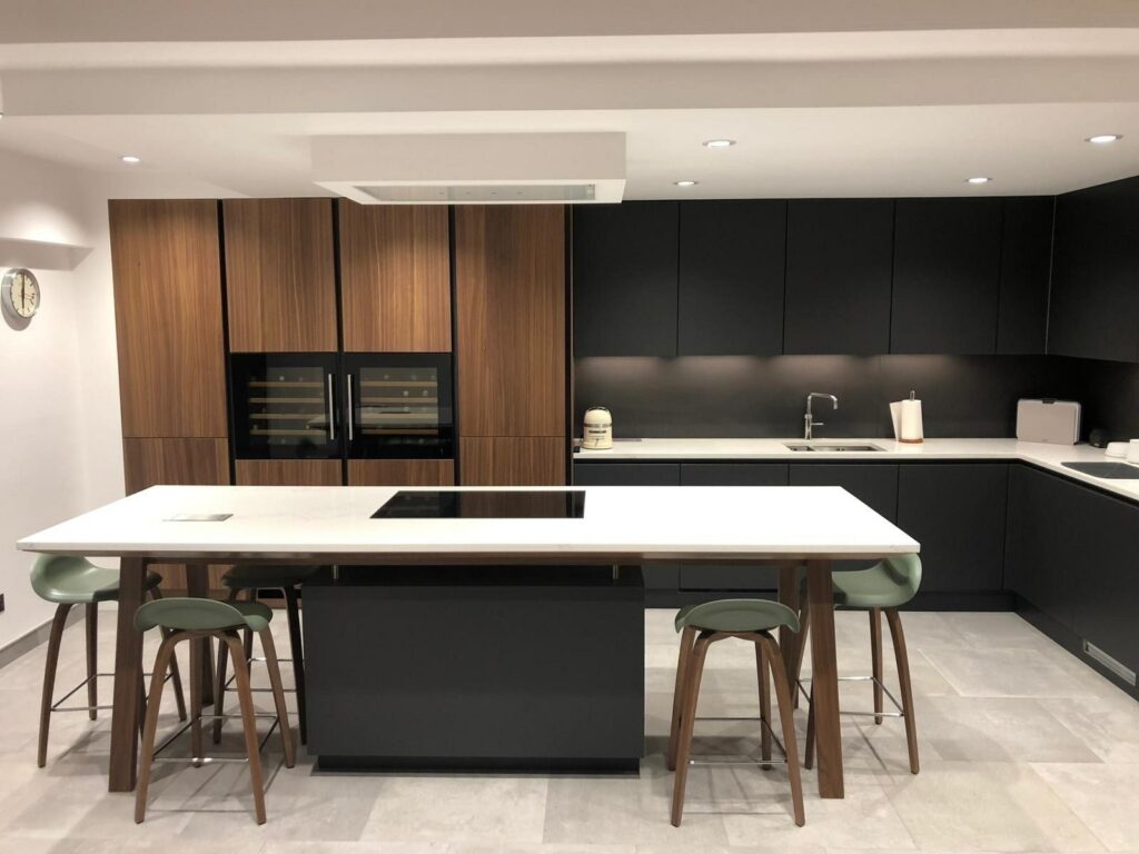 Next 125 Lava Black And Larch Quartz Worktop6 | Square Kitchens At Ponsford, Sheffield
