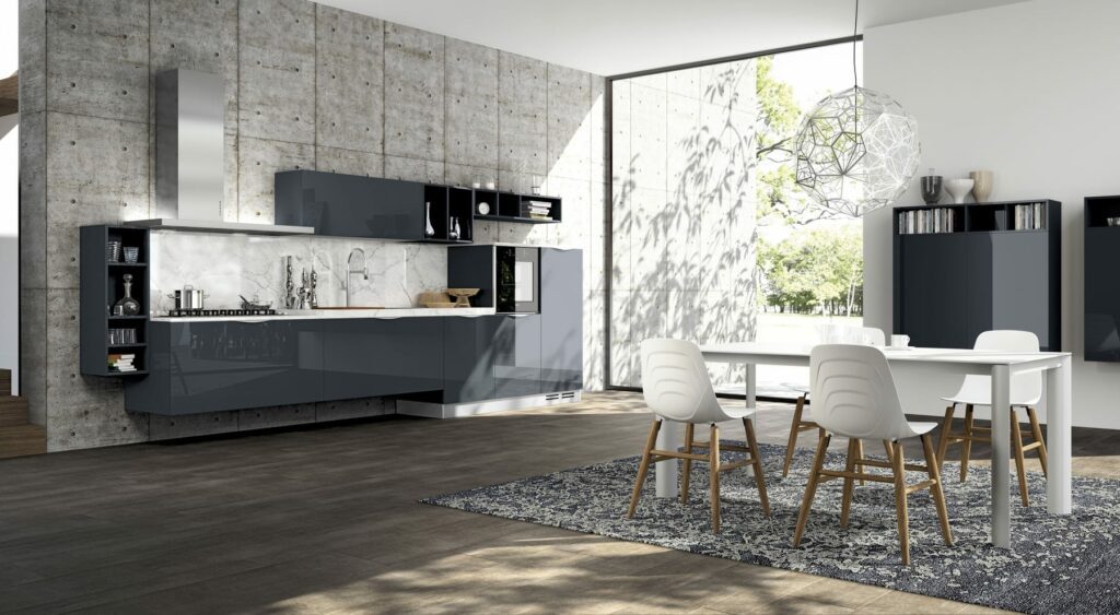 Arredo3 Grey Gloss Kitchen | Pieve Interiors, Paisley