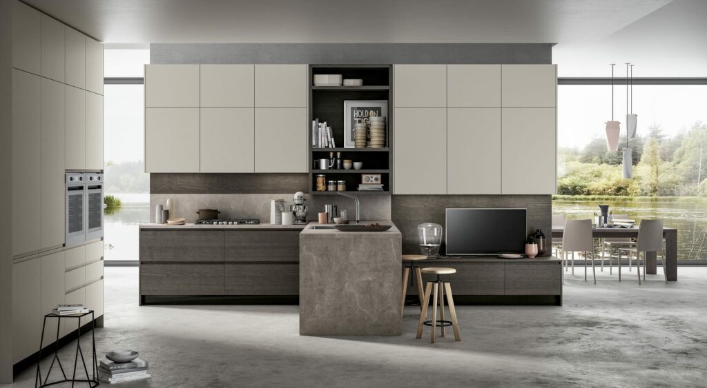 Arredo3 Handleless Open Plan Kitchen 2 | Pieve Interiors, Paisley