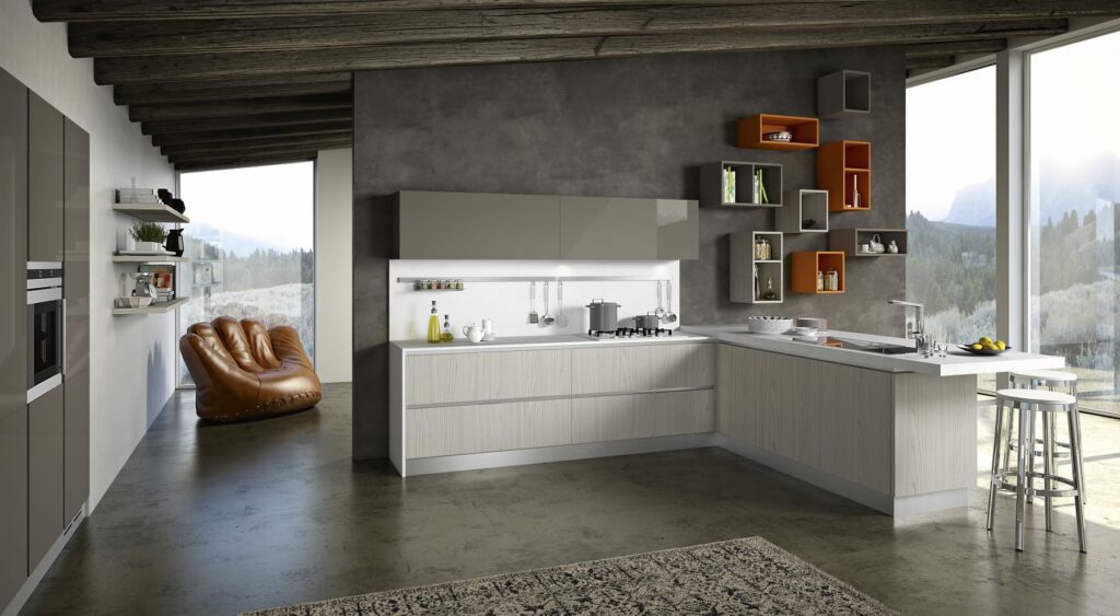 Arredo3 Light Wood Compact Kitchen | Pieve Interiors, Paisley