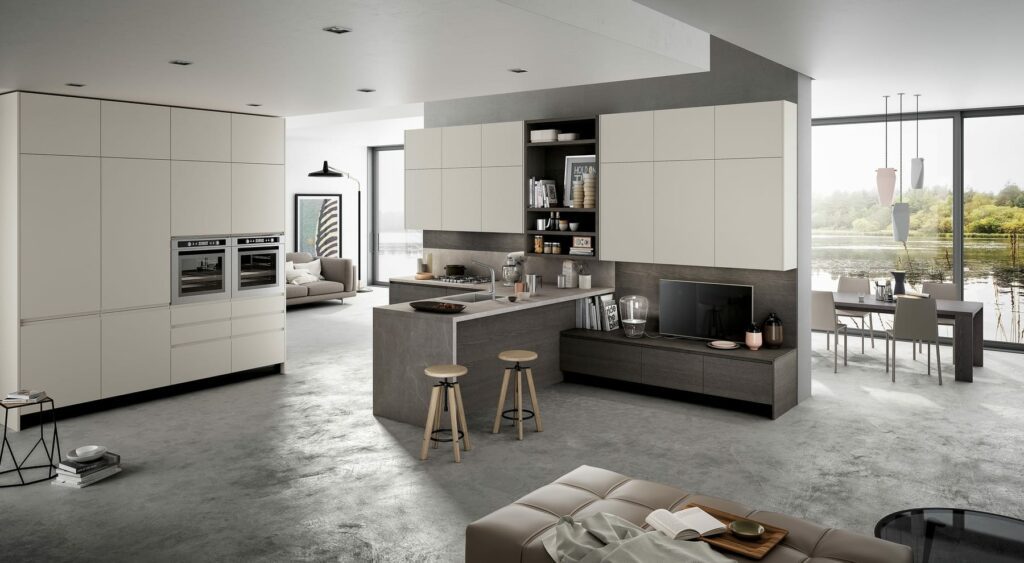 Arredo3 Modern Matt Handleless Kitchen | Pieve Interiors, Paisley