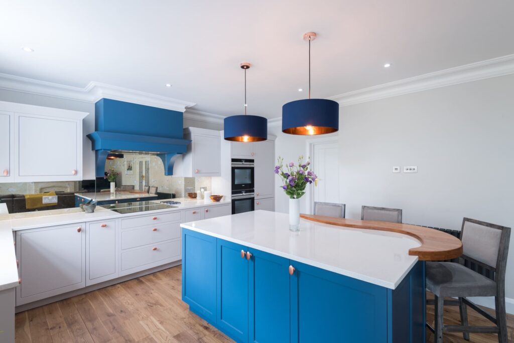 Blue White In Frame Kitchen0 | Stanford Design, Upminster