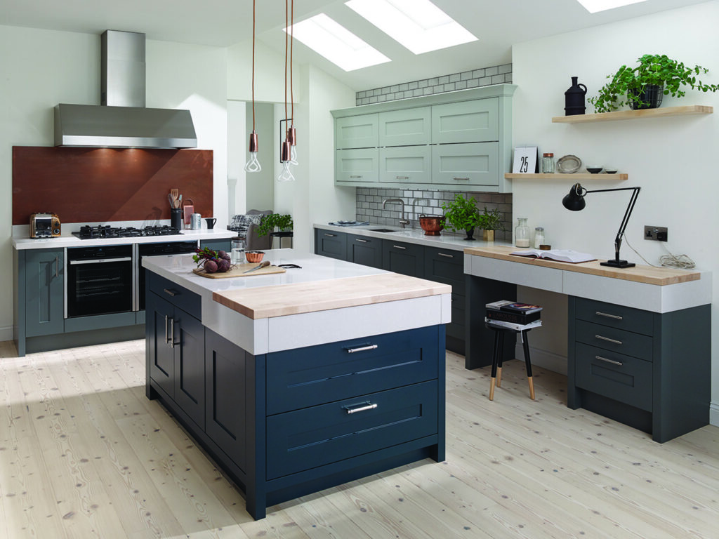 bespoke kitchens Hornchurch Shaker Kitchen With Island 4 | Stanford Design, Upminster