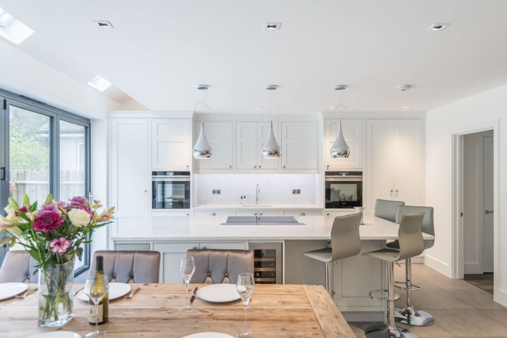 White Shaker Open Plan Kitchen4 | Stanford Design, Upminster