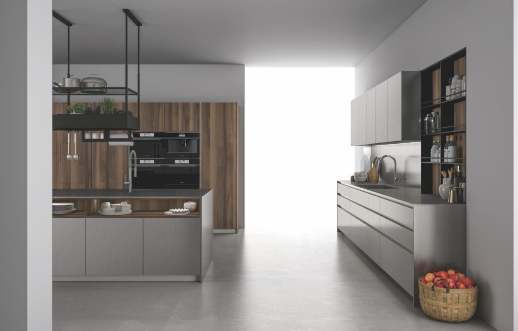 Doimo Modern Metallic Wood Kitchen 1 | Vegas Kitchens, Folkestone