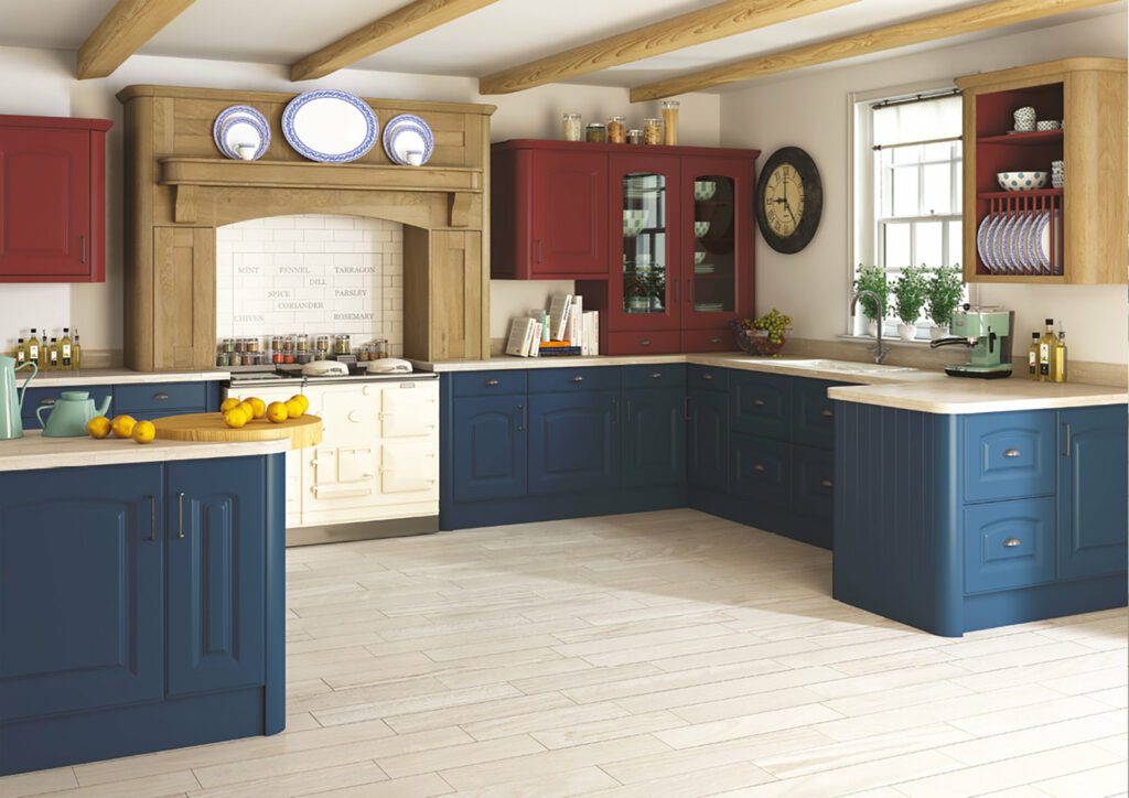 Vibrant Country Style Kitchen | Vegas Kitchens, Folkestone