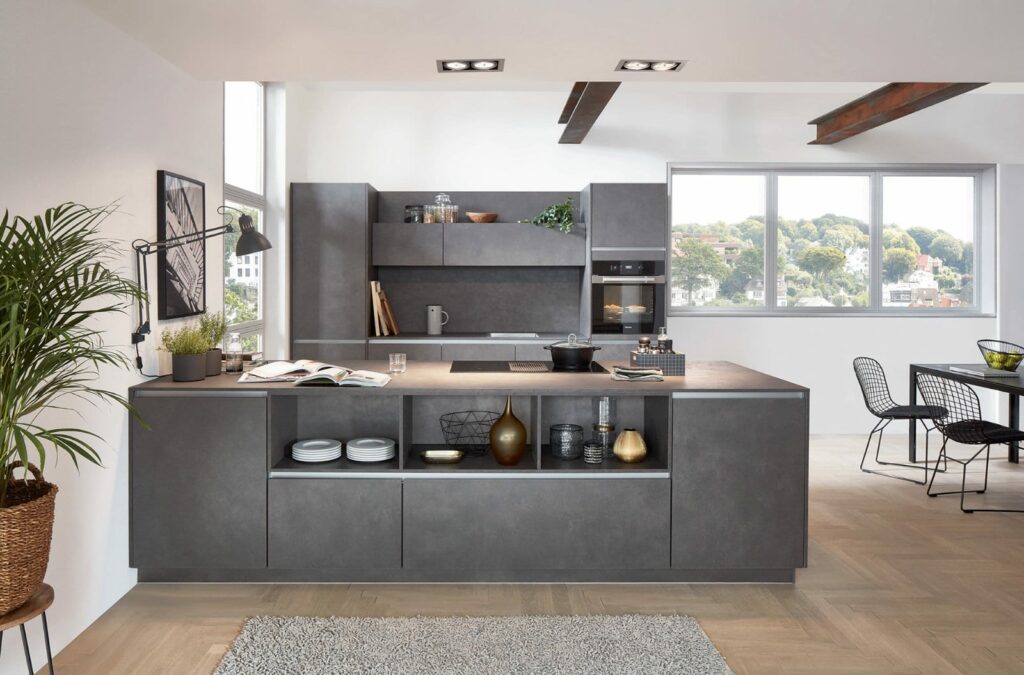 Nobilia Concrete Handleless Kitchen 2021 1 1 | Herbert Todd &Amp; Son, York