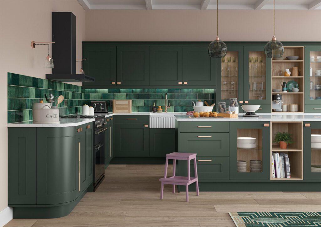 Kitchen Stori Forest Green Shaker Kitchen | Portfolio Kitchens, Swinton