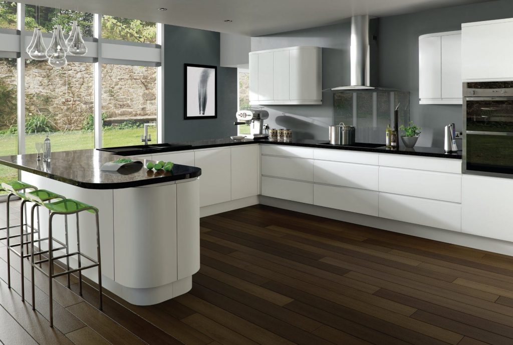 Jjo Matt White U Shaped Kitchen 1 | Royal Kitchen Designs, Pontypool