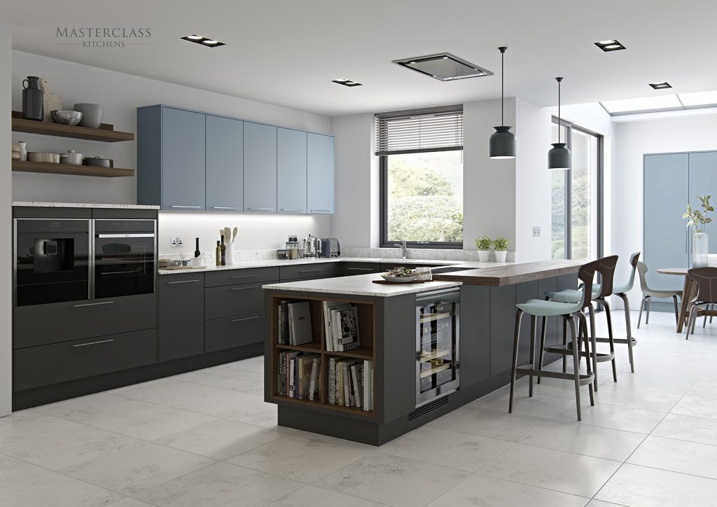 Masterclass Dark Matt U Shaped Kitchen | Plum-Mex, Farnham