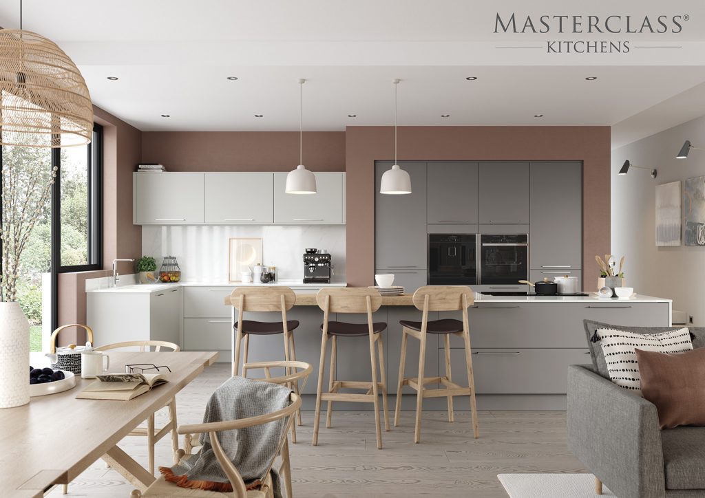 Masterclass Matt Open Plan Kitchen | Plum-Mex, Farnham