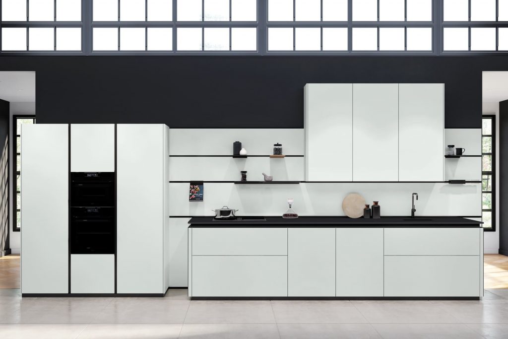 Rotpunkt Matt White Handleless Kitchen | Plum-Mex, Farnham