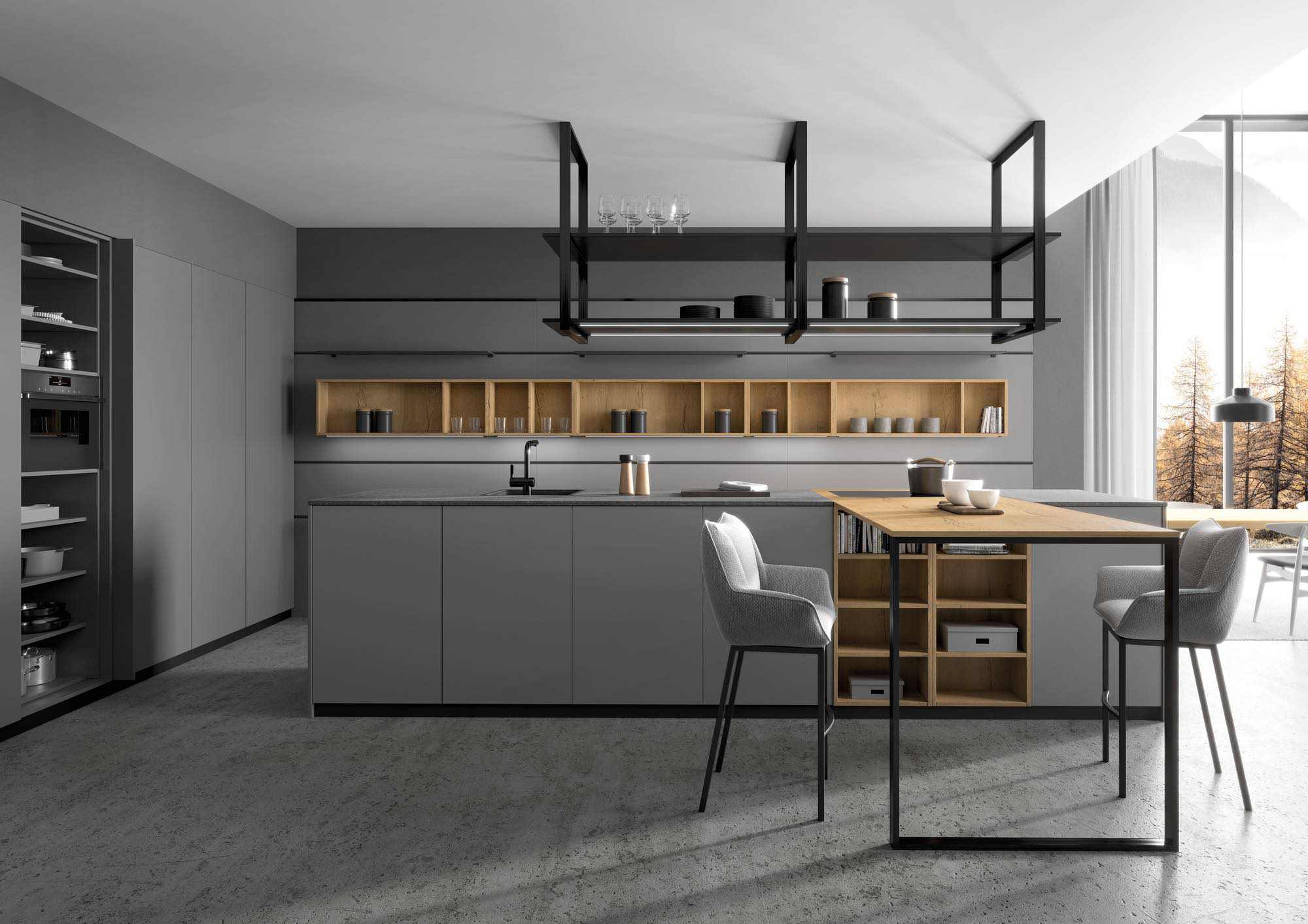 Rotpunkt Modern Grey Matt Kitchen | Plum-Mex, Farnham
