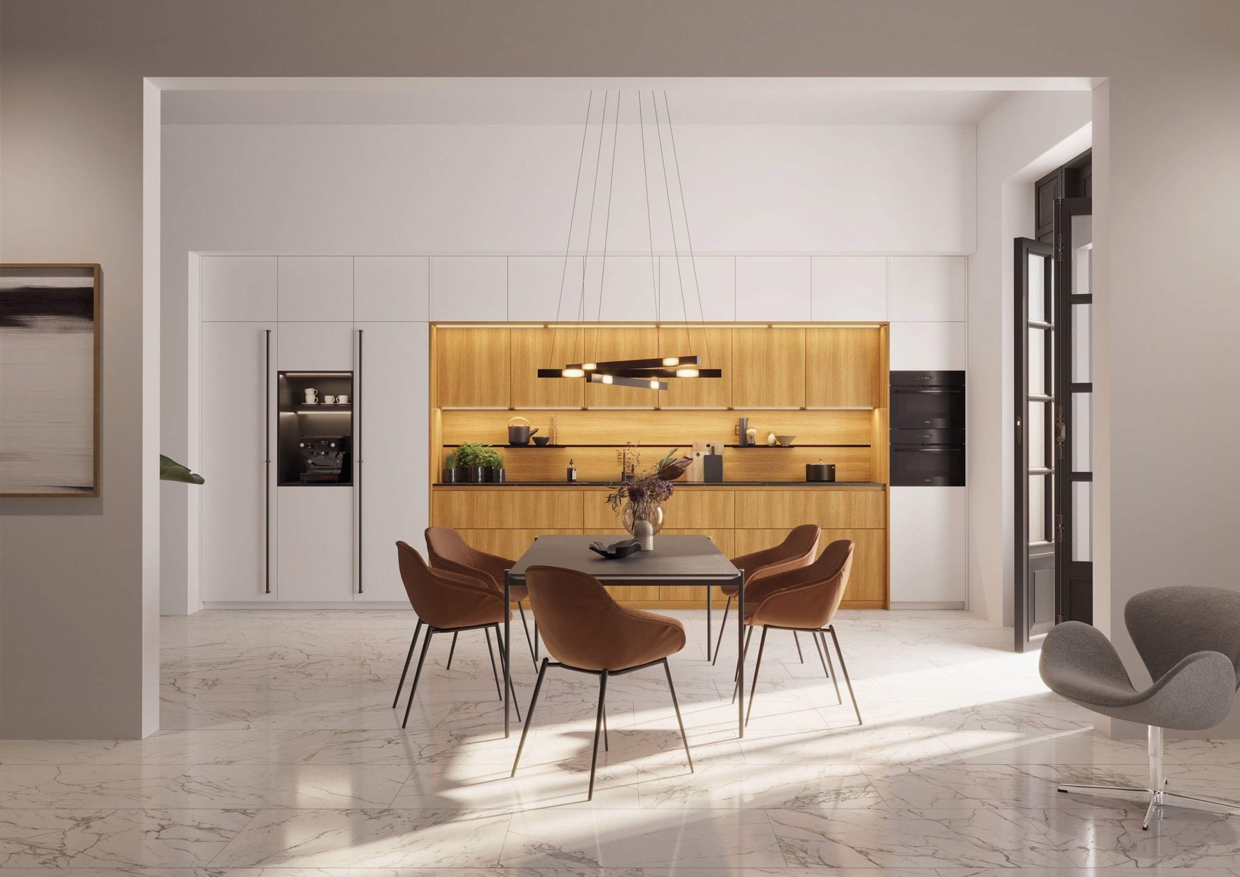 Rotpunkt Loft Nature Oak And Snow Kitchen | Plum-Mex, Farnham