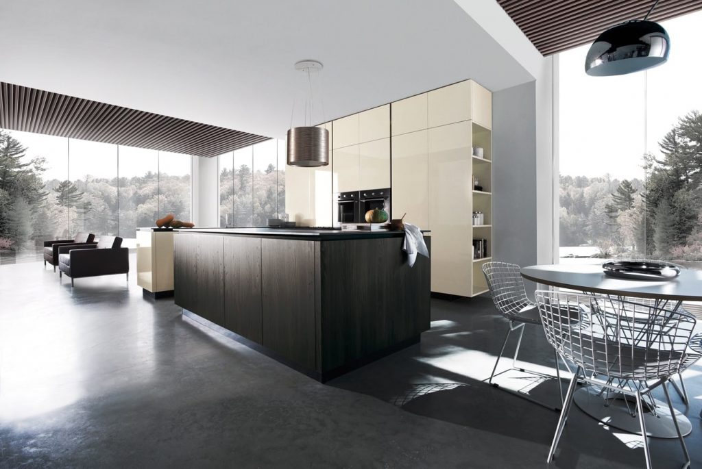 Miton Gloss Wood Handleless Kitchen | Simple Interiors, Wandsworth