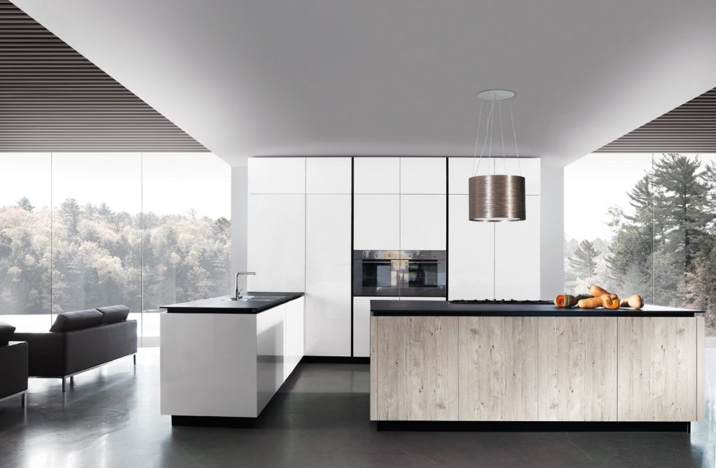 Miton Handleless Kitchen With Wood Island | Simple Interiors, Wandsworth