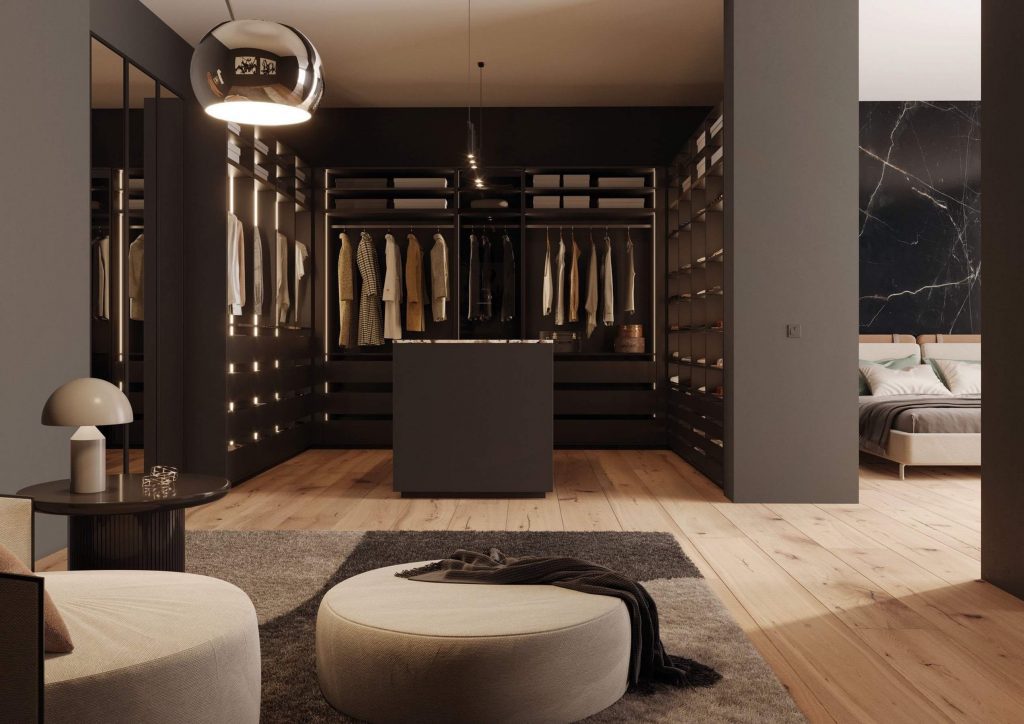 Rotpunkt Carbon Fm Dark Dressing Room Storage 1 | Simple Interiors, Wandsworth